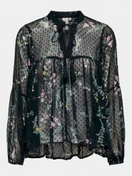 ONLY Bluzka Aida 15283695 Czarny Loose Fit. Czarne bluzki Only, s, bez wzorów, z syntetyku, bez kołnierzyka, bez ramiączek. Za 69.99 zł.