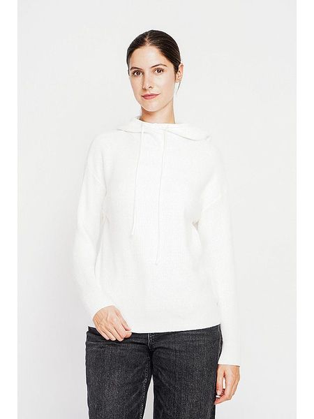 ASSUILI Sweter w kolorze białym rozmiar: 42. Białe swetry Assuili, bez wzorów, ze splotem, bez ramiączek. Za 130.99 zł.