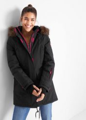 Kurtka funkcjonalna outdoorowa, ocieplana, nieprzemakalna. Czarne kurtki sportowe bonprix, s, bez wzorów. Za 339.99 zł.