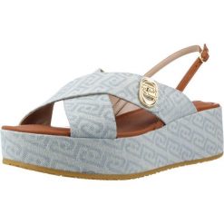 Sandały LIU-JO SA6141 Niebieski. Niebieskie sandały Liu Jo, bez wzorów, ze skóry, sportowe, bez obcasa, bez zapięcia. Za 567.99 zł.