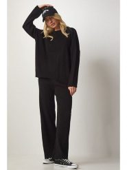 Happiness Istanbul 2-częściowy zestaw w kolorze czarnym rozmiar: S/M. Czarne swetry Happiness Istanbul, m, bez wzorów, ze splotem, bez ramiączek. Za 130.99 zł.