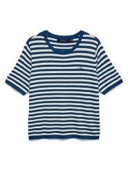 Vero Moda Sweter w kolorze granatowo-białym rozmiar: XS. Niebieskie swetry Vero Moda, xs, bez wzorów, bez ramiączek. Za 110.81 zł.