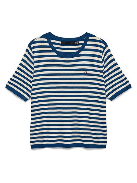 Vero Moda Sweter w kolorze granatowo-białym rozmiar: L. Niebieskie swetry Vero Moda, l, bez wzorów, bez ramiączek. Za 104.95 zł.