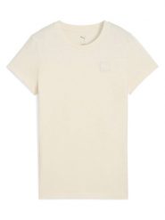 Puma Koszulka "Ess Elevated" w kolorze beżowym rozmiar: L. Brązowe bluzki Puma, l, bez wzorów, bez kołnierzyka, bez ramiączek. Za 85.95 zł.