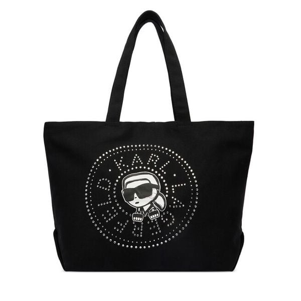 Torebka KARL LAGERFELD. Czarne shopper KARL LAGERFELD, bez wzorów, bez dodatków. Za 252.99 zł.