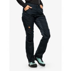 Spodnie damskie Fjallraven Kaipak Trousers Curved. Niebieskie spodnie sportowe Fjällräven, l, bez wzorów, trekkingowe. Za 563.99 zł.