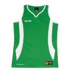 Damski jersey Spalding Jam. Zielone koszulki sportowe SPALDING, bez wzorów, z jersey, bez ramiączek, do koszykówki. Za 158.50 zł.