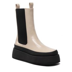 Botki DeeZee. Brązowe botki DeeZee, bez wzorów, bez obcasa, na płaskiej podeszwie, bez zapięcia. Za 279.99 zł.
