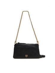 PINKO Torebka Double Mini Al 25-26 PLTT 105359 A0QO Czarny. Czarne torebki klasyczne Pinko, bez wzorów, ze skóry, bez dodatków. Za 1,169.00 zł.
