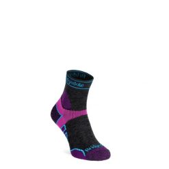Skarpety biegowe damskie Bridgedale Lt T2 Merino Sport 3/4. Czarne skarpety Bridgedale, bez wzorów. Za 72.99 zł.