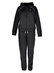 Under Armour Strój sportowy w kolorze czarnym rozmiar: S. Czarne spodnie dresowe Under Armour, s, bez wzorów, prążkowane. Za 219.99 zł.