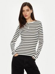 Tommy Jeans Bluzka DW0DW19501 Biały Slim Fit. Białe bluzki Tommy Jeans, xxs, bez wzorów, z bawełny, bez kołnierzyka, bez ramiączek. Za 199.99 zł.
