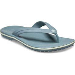 Japonki damskie Crocs Flip. Niebieskie klapki Crocs, bez wzorów, z materiału, bez obcasa. Za 169.99 zł.