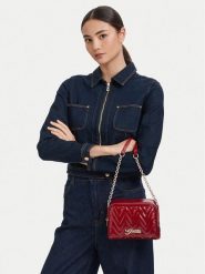 Guess Torebka J6YZ07 W3001 Czerwony. Czerwone listonoszki Guess, z aplikacjami, ze skóry, bez dodatków. Za 199.99 zł.