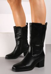 Czarne Botki na Obcasie w Stylu Sztybletów z Lekkim Ociepleniem Terelle. Czarne botki Born2be, bez wzorów, z jeansu, bez obcasa, na obcasie, bez zapięcia. Za 169.99 zł.