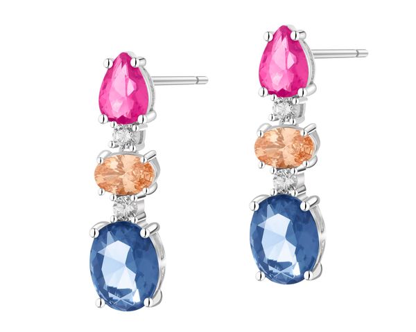 Kolczyki srebrne z cyrkoniami. Szare kolczyki Apart, z cyrkonią, srebrne. Za 199.00 zł.