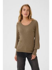 Kaffe Sweter w kolorze jasnobrązowym rozmiar: XL. Brązowe swetry Kaffe, xl, bez wzorów, bez ramiączek. Za 104.99 zł.