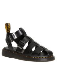 Dr. Martens Sandały Garin Czarny. Czarne sandały Dr. Martens, bez wzorów, ze skóry, bez obcasa, na płaskiej podeszwie, bez zapięcia. Za 559.99 zł.