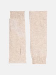 Perfect Cashmere Kaszmirowe mankiety "Zoe" w kolorze beżowym rozmiar: onesize. Brązowe rękawiczki Perfect Cashmere, bez wzorów, z kaszmiru. Za 108.99 zł.