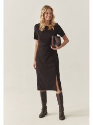 TATUUM Sukienka "Debora" w kolorze brązowym rozmiar: 34. Brązowe sukienki Tatuum, bez wzorów, bez kołnierzyka, bez ramiączek, midi. Za 148.96 zł.