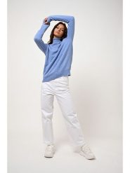 AUTHENTIC CASHMERE Kaszmirowy sweter "Gardoria" w kolorze błękitnym rozmiar: M. Niebieskie swetry AUTHENTIC CASHMERE, m, bez wzorów, z kaszmiru, bez ramiączek. Za 367.22 zł.