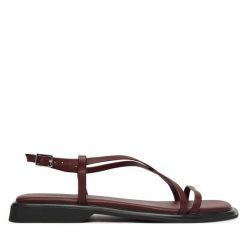 Sandały Vagabond Shoemakers. Czerwone sandały Vagabond Shoemakers, bez wzorów, bez obcasa, na płaskiej podeszwie, bez zapięcia. Za 409.99 zł.