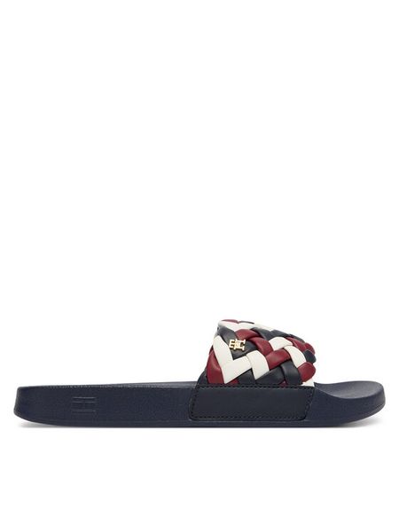 Tommy Hilfiger Klapki Th Cornrow Pool Slide FW0FW09039 Kolorowy. Klapki TOMMY HILFIGER, bez wzorów, ze skóry, bez obcasa. Za 209.99 zł.