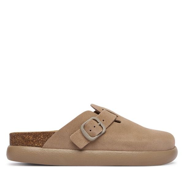 Klapki Scholl. Brązowe klapki Scholl, bez wzorów, bez obcasa. Za 463.99 zł.