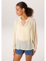 Aniston Bluzka w kolorze żółtym rozmiar: 38. Żółte bluzki Aniston, bez wzorów, bez kołnierzyka, bez ramiączek. Za 130.99 zł.