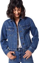 LEE CROPPED RIDER JACKET DAMSKA KURTKA JEANSOWA TIC L54CGGEZ 112112759. Kurtki Lee, l, bez wzorów, z jeansu, bez kaptura. Za 199.99 zł.