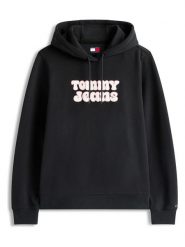 TOMMY JEANS Bluza w kolorze czarnym rozmiar: 3XL. Czarne bluzy Tommy Jeans, xl, bez wzorów, z bawełny, z kapturem. Za 270.39 zł.