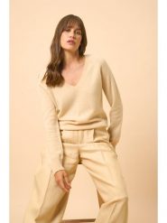 Just Cashmere Kaszmirowy sweter "Phoebe" w kolorze beżowym rozmiar: S. Brązowe swetry Just Cashmere, s, bez wzorów, z kaszmiru, bez ramiączek. Za 298.67 zł.