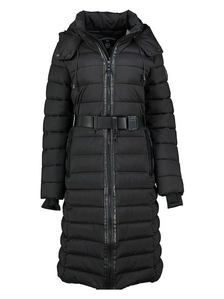 Geographical Norway Płaszcz pikowany "Eleonor" w kolorze czarnym rozmiar: XL. Czarne płaszcze Geographical Norway, xl, bez wzorów, z tkaniny, bez kaptura. Za 377.64 zł.