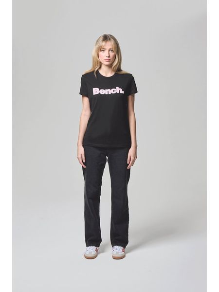 Bench Koszulka "Leora" w kolorze czarnym rozmiar: 36. Czarne bluzki Bench, bez wzorów, z bawełny, bez kołnierzyka, bez ramiączek. Za 75.51 zł.