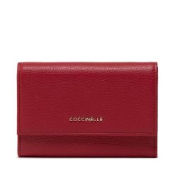 Duży Portfel Damski Coccinelle. Czerwone portfele Coccinelle, bez wzorów. Za 599.99 zł.