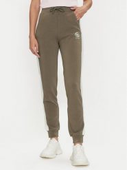Guess Spodnie dresowe Elea V4YB02 KCDN0 Brązowy Regular Fit. Brązowe spodnie dresowe Guess, xl, z aplikacjami, z dresówki. Za 239.99 zł.