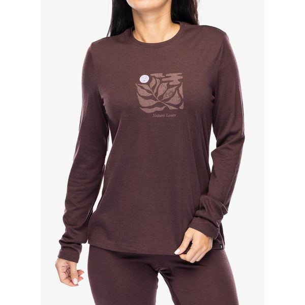 Bluza termiczna damska Odlo Merino 200 Nature Lover TS Crew Neck LS. Brązowe bluzy Odlo, s, bez wzorów, bez kaptura. Za 303.99 zł.