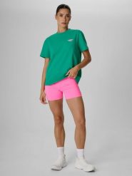 4F Legginsy krótkie dzianinowe damskie - różowe XS. Czerwone legginsy 4f, s, bez wzorów, z dzianiny, krótkie. W wyprzedaży za 39.99 zł.