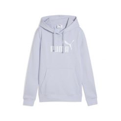 Damska bluza z kapturem z logo No.1 ESS PUMA Cool Weather Blue. Niebieskie bluzy Puma, uniwersalny, bez wzorów, z kapturem. W wyprzedaży za 94.00 zł.