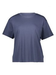 GAP Koszulka w kolorze niebieskim rozmiar: M. Niebieskie bluzki GAP, m, bez wzorów, z bawełny, bez kołnierzyka, bez ramiączek. Za 109.95 zł.