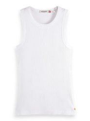 Scotch & Soda Top w kolorze białym rozmiar: XL. Białe koszulki sportowe Scotch & Soda, bez wzorów, z bawełny, bez ramiączek. Za 74.63 zł.