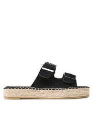 Jenny Fairy Espadryle WSS20593-01A Czarny. Czarne espadryle Jenny Fairy, bez wzorów, z materiału, bez obcasa, bez zapięcia. Za 99.99 zł.