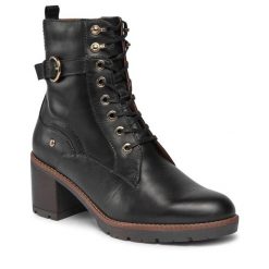 Botki Pikolinos. Czarne botki Pikolinos, bez wzorów, bez obcasa, na słupku, bez zapięcia. Za 749.99 zł.