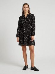 MOSS COPENHAGEN Sukienka "Nancy" w kolorze czarno-kremowym rozmiar: M. Czarne sukienki Moss Copenhagen, m, bez wzorów, bez kołnierzyka, bez ramiączek, mini. Za 274.95 zł.
