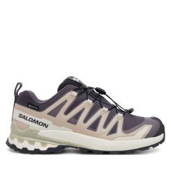 Trekkingi Salomon. Fioletowe trekkingi Salomon, z gore-texu, trekkingowe. Za 489.99 zł.