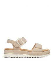 Remonte Sandały CEO-D3P53-62 Beżowy jasny. Brązowe sandały Remonte, bez wzorów, ze skóry, bez obcasa, na płaskiej podeszwie, bez zapięcia. Za 379.99 zł.