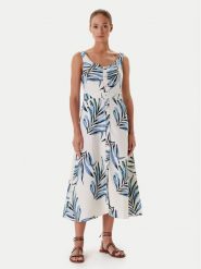 Tatuum Sukienka letnia Linna T2509.194 Beżowy Regular Fit. Brązowe sukienki Tatuum, na lato, bez wzorów, z wiskozy, bez kołnierzyka, bez ramiączek. Za 384.99 zł.