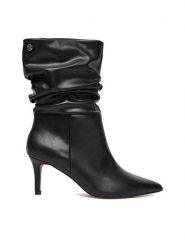Nine West Botki CEO-SAMIRA-01 Czarny. Czarne botki Nine West, bez wzorów, z materiału, bez obcasa, na szpilce, bez zapięcia. Za 299.99 zł.