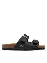 CMP Klapki Thalitha Slipper 3Q91016 Czarny. Czarne klapki CMP, bez wzorów, ze skóry, bez obcasa. Za 124.99 zł.