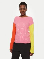 Rossignol Sweter Lina RLNWO09 Różowy Regular Fit. Czerwone swetry Rossignol, l, bez wzorów, z kaszmiru, bez ramiączek. Za 879.99 zł.